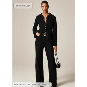 NWT J. Crew 96' Denim Semi-Stretch Trouser Jean Black 29